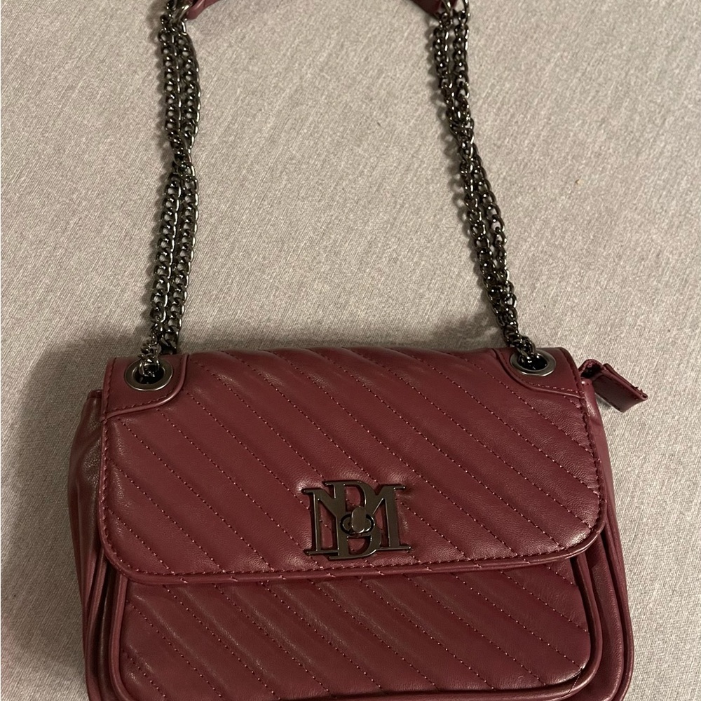Badgley Mischka Burgundy Quilted Bag - Picture 8 of 8